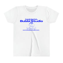Load image into Gallery viewer, I Work Hard at Bubbi Studio Baby Tee