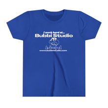 Load image into Gallery viewer, I Work Hard at Bubbi Studio Baby Tee
