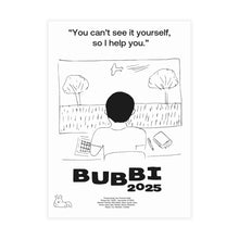 Load image into Gallery viewer, Bubbi 2025 at Syndicated, Double-Sided Postcard
