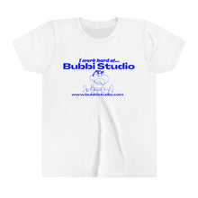 Load image into Gallery viewer, I Work Hard at Bubbi Studio Baby Tee
